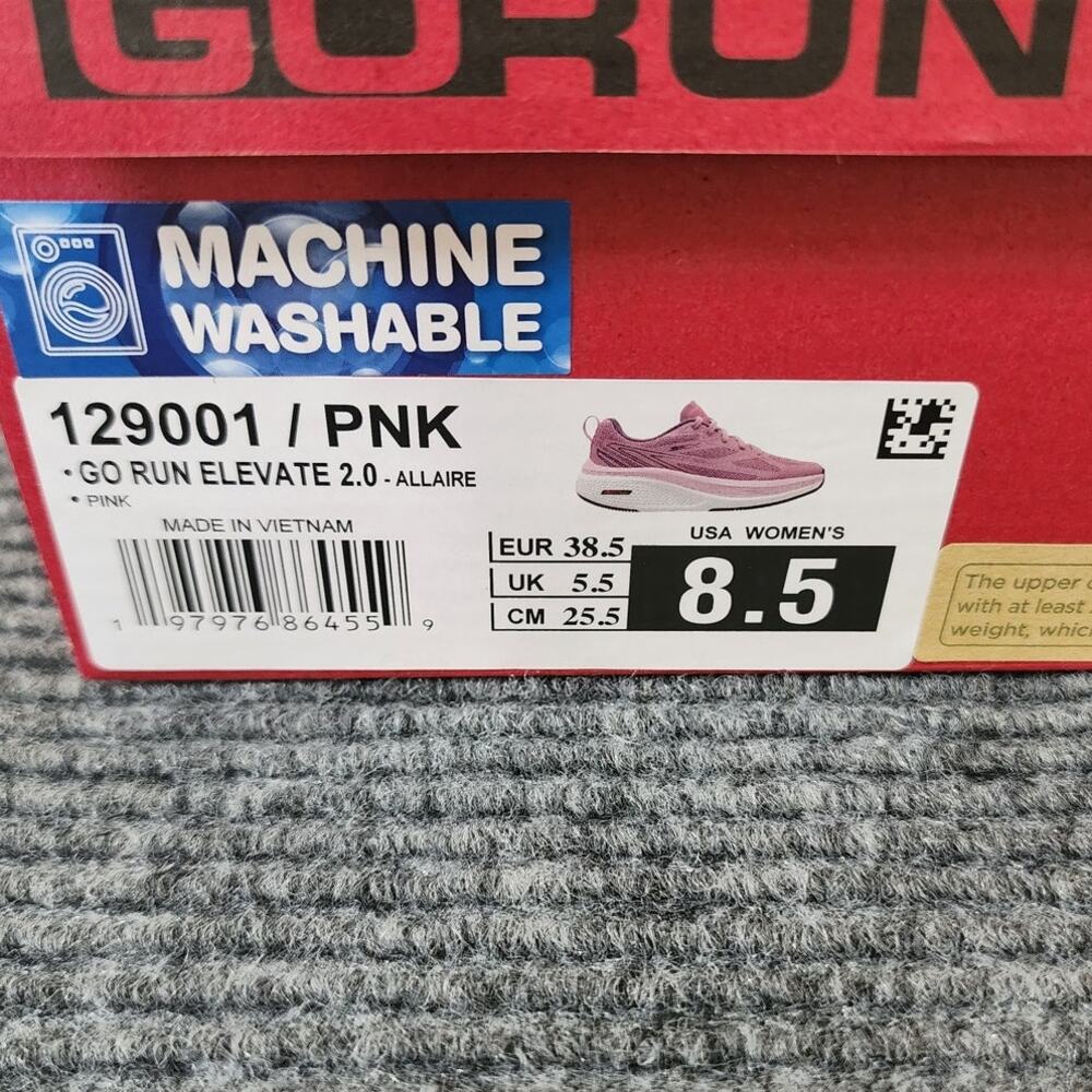 Skechers Womens Size 8.5 GoRun Elevate 2.0 Allaire SKX Pink Sneakers Air Cooled - Picture 3 of 12